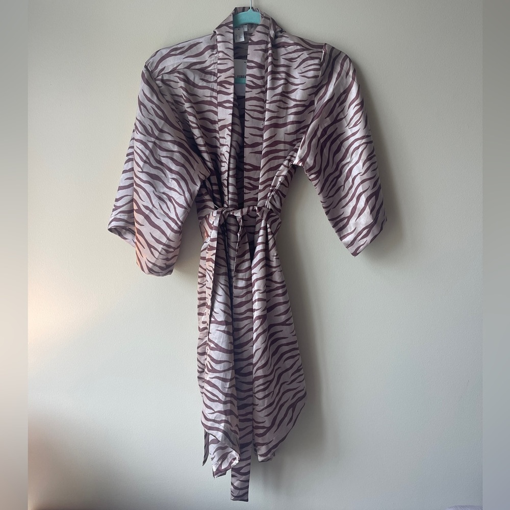 Forever 21 Purple Striped Robe